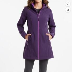 Champion Purple Hooded Fleece Lined Coat Size S